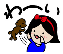 A girl with a bow sticker #13494034