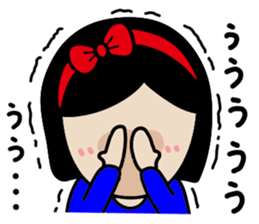 A girl with a bow sticker #13494037