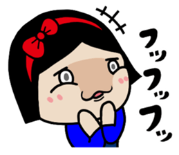 A girl with a bow sticker #13494039