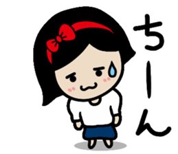 A girl with a bow sticker #13494040