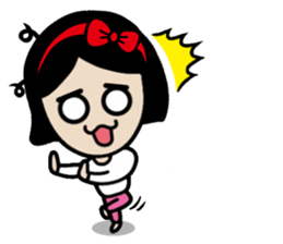 A girl with a bow sticker #13494041