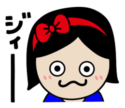 A girl with a bow sticker #13494043