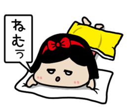 A girl with a bow sticker #13494052