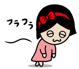 A girl with a bow sticker #13494054