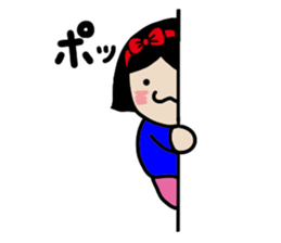 A girl with a bow sticker #13494059