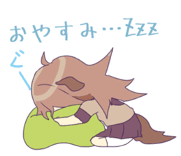 "Tabenko-chan" & "Neminko-chan" sticker #13495783