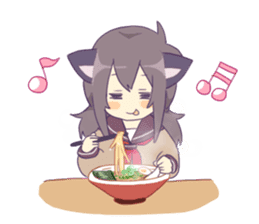 "Tabenko-chan" & "Neminko-chan" sticker #13495802