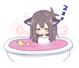 "Tabenko-chan" & "Neminko-chan" sticker #13495815