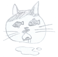 CHOBIHIKO the cat sticker #13496227