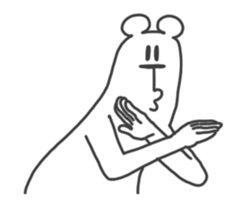 This Bear is annoying. Move. sticker #13496863