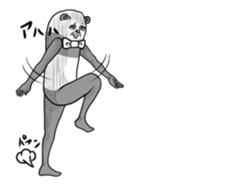 Move Panda and Bow Tie sticker #13497023