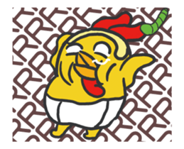 chicken excitement sticker #13497056