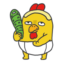 chicken excitement sticker #13497062