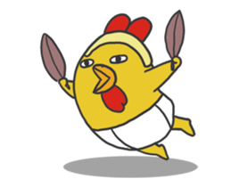chicken excitement sticker #13497063