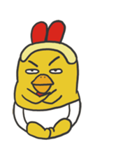 chicken excitement sticker #13497069