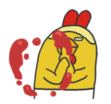 chicken excitement sticker #13497073