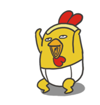 chicken excitement sticker #13497076