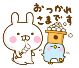 Rabbit Usahina with penpen 9 sticker #13497428