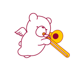 The bear."UGOKUMA" He plays a trombone.2 sticker #13497862