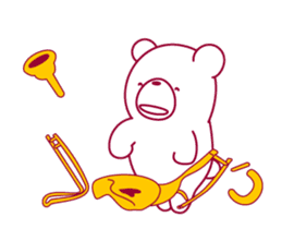 The bear."UGOKUMA" He plays a trombone.2 sticker #13497863