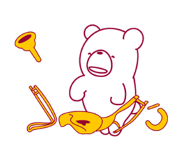 The bear."UGOKUMA" He plays a trombone.2 sticker #13497863