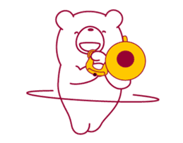 The bear."UGOKUMA" He plays a trombone.2 sticker #13497864