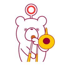 The bear."UGOKUMA" He plays a trombone.2 sticker #13497868
