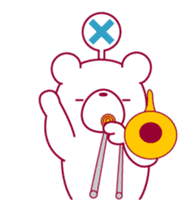 The bear."UGOKUMA" He plays a trombone.2 sticker #13497869