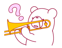 The bear."UGOKUMA" He plays a trombone.2 sticker #13497870