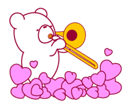 The bear."UGOKUMA" He plays a trombone.2 sticker #13497871