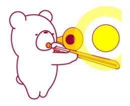 The bear."UGOKUMA" He plays a trombone.2 sticker #13497875