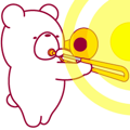 The bear."UGOKUMA" He plays a trombone.2