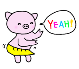 Hula oink Girl vol.5 Yellow skirt ver. sticker #13498517