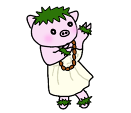Hula oink Girl vol.5 Yellow skirt ver. sticker #13498542