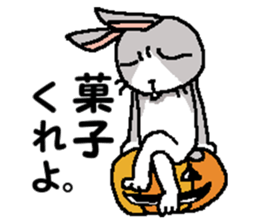 I'm gray rabbit ! 2 (Only on Halloween) sticker #13498766