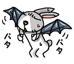 I'm gray rabbit ! 2 (Only on Halloween) sticker #13498767