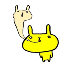 yellow rabbit sticker sticker #13499415