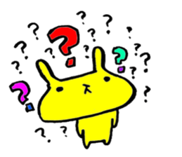 yellow rabbit sticker sticker #13499416