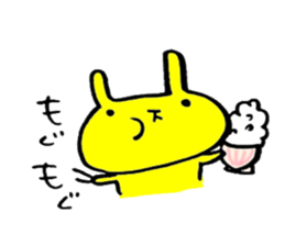 yellow rabbit sticker sticker #13499419