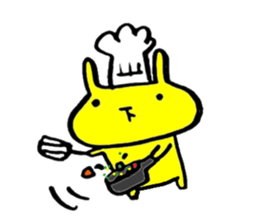 yellow rabbit sticker sticker #13499420
