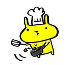 yellow rabbit sticker sticker #13499420