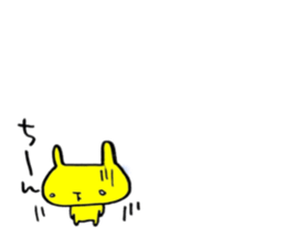 yellow rabbit sticker sticker #13499422