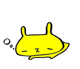 yellow rabbit sticker sticker #13499424