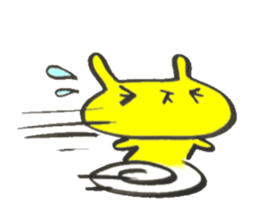 yellow rabbit sticker sticker #13499427