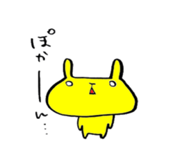 yellow rabbit sticker sticker #13499430