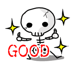 Cute skeleton sticker #13501003