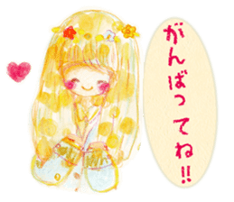 Autumn cute girl sticker #13501391