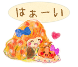 Autumn cute girl sticker #13501392