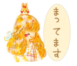 Autumn cute girl sticker #13501398