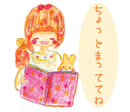 Autumn cute girl sticker #13501399